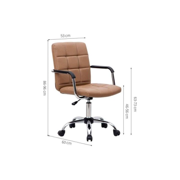 Encontraproduto.com.br - Conjunto de Mesa New Preta com Cadeira de Escritório Secretária Giratória Fitz Marrom