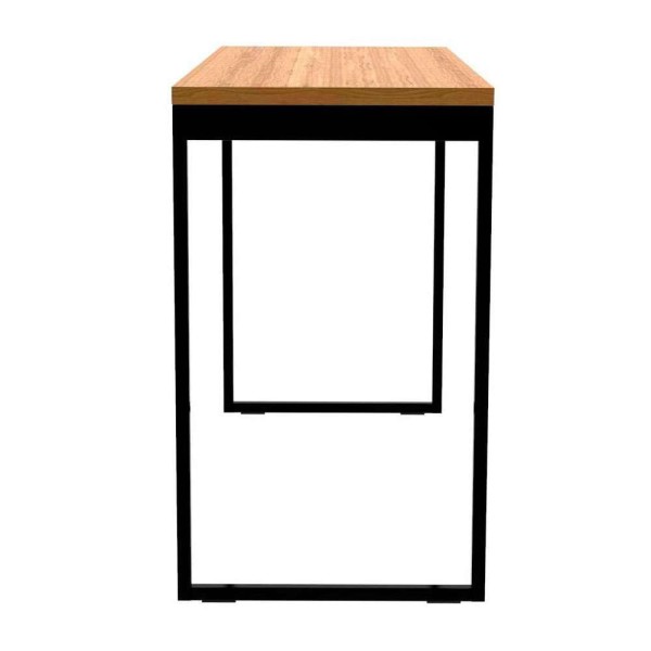 Encontraproduto.com.br - Conjunto de Mesa Stanford Carvalho com Cadeira de Escritório Secretária Giratória Fitz Preta