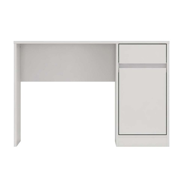 Encontraproduto.com.br - Conjunto de Mesa Morada 1 PT 1 GV Branca com Cadeira de Escritório Interlocutor Fixa Charles Preta
