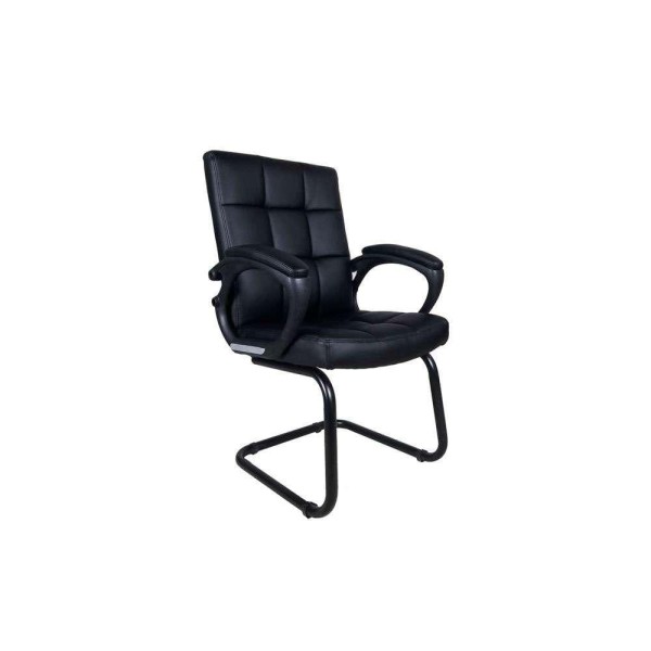 Encontraproduto.com.br - Conjunto de Mesa Morada 1 PT 1 GV Branca com Cadeira de Escritório Interlocutor Fixa Charles Preta