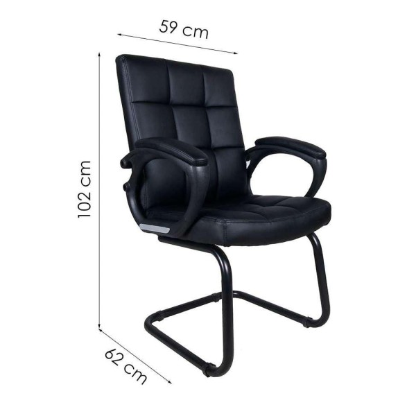 Encontraproduto.com.br - Conjunto de Mesa Morada 1 PT 1 GV Branca com Cadeira de Escritório Interlocutor Fixa Charles Preta