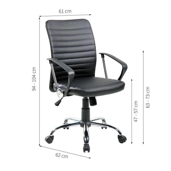 Encontraproduto.com.br - Conjunto de Mesa em L Anah Freijó com Cadeira de Escritório Diretor Giratória Oslo Preta
