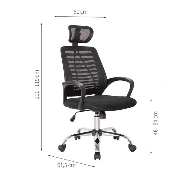 Encontraproduto.com.br - Conjunto de Mesa Anah Freijó com Cadeira de Escritório Diretor Giratória Light Preta