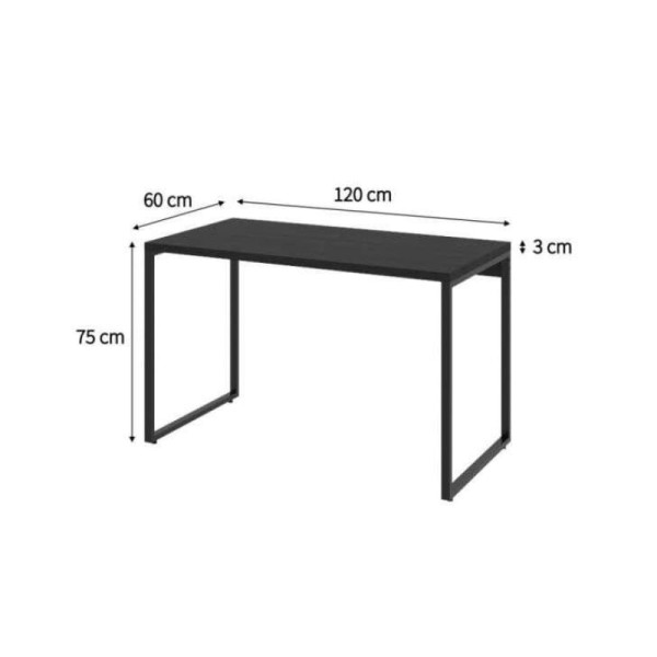Encontraproduto.com.br - Conjunto de Mesa Kuadra 120 cm com Cadeira de Escritório Secretária Giratória Javix Preta