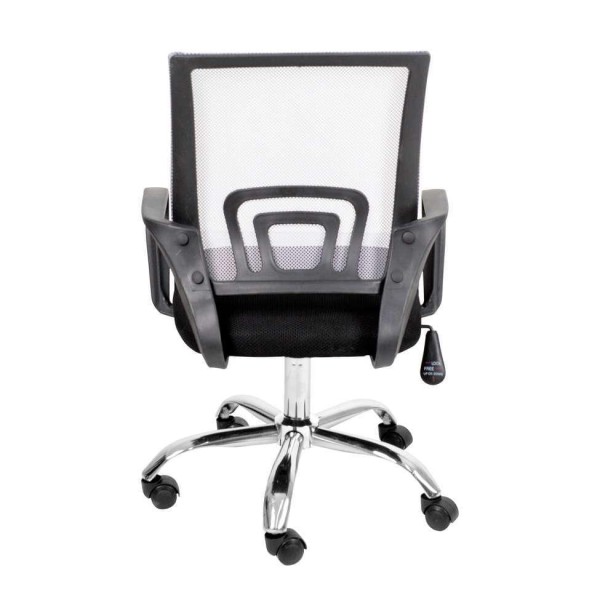 Encontraproduto.com.br - Conjunto de Mesa Kuadra 120 cm com Cadeira de Escritório Secretária Giratória Javix Preta