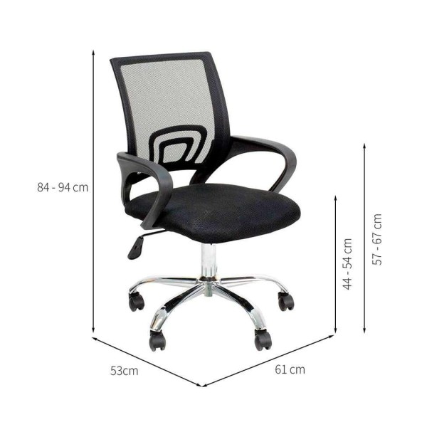 Encontraproduto.com.br - Conjunto de Mesa Kuadra 120 cm com Cadeira de Escritório Secretária Giratória Javix Preta