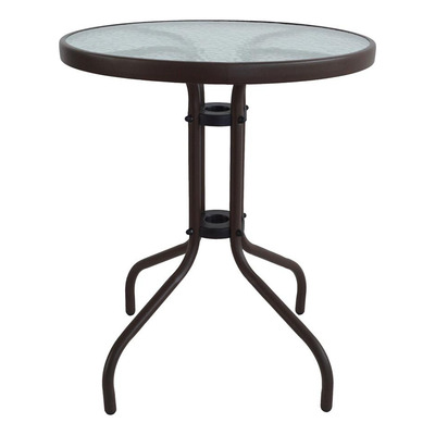 Mesa Redonda de Jardim Rio Marrom 60 cm