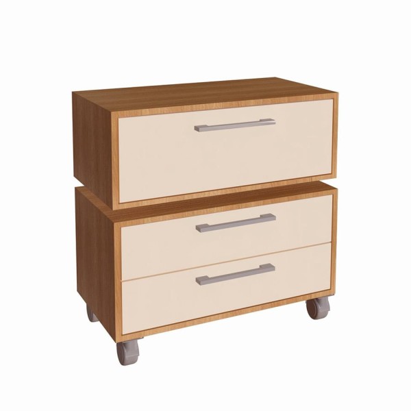 Encontraproduto.com.br - Conjunto de Gabinete de Banheiro Suspenso com Gabinete de Chão Alice 1 PT 2 GV Mel e Arenas