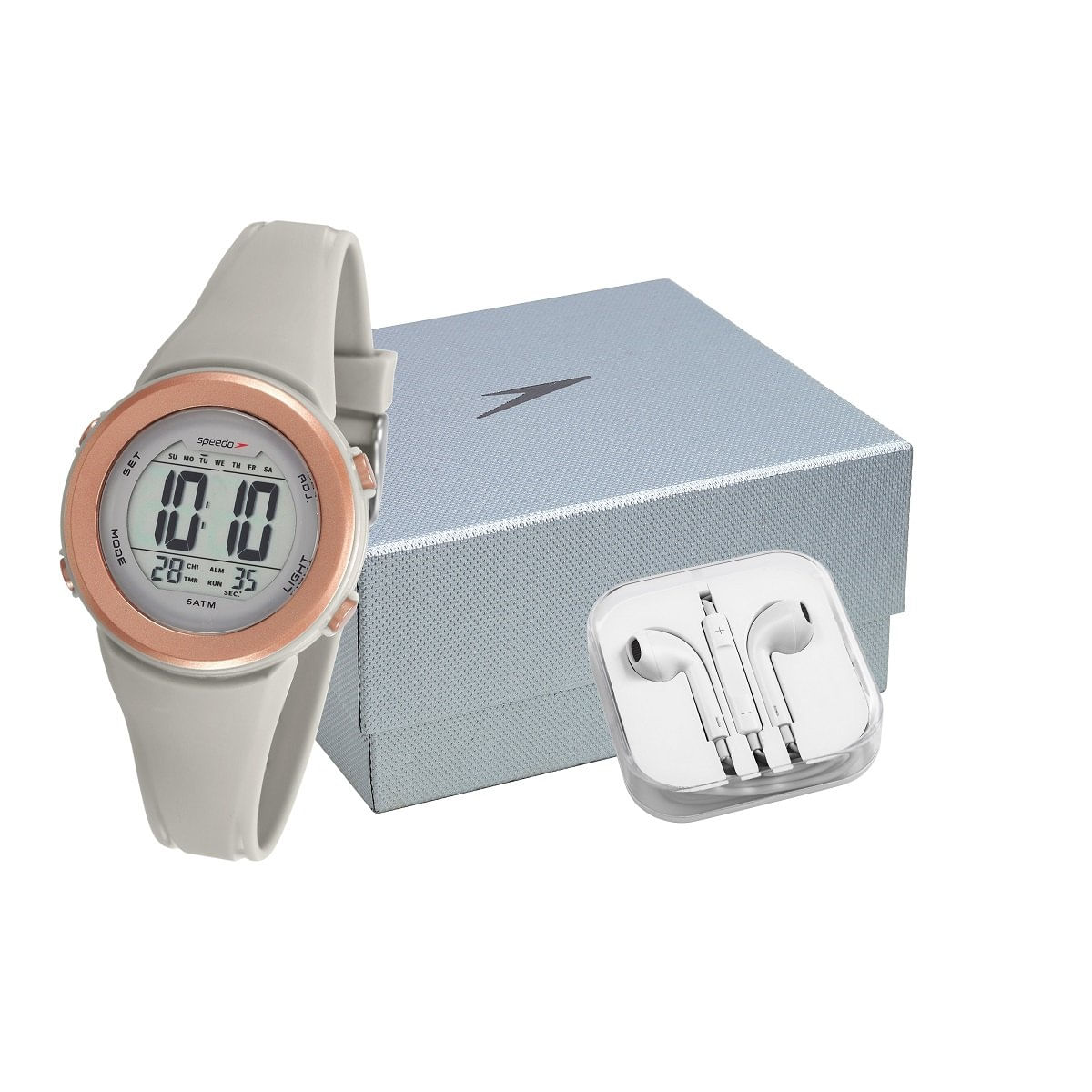 Relógio Feminino Speedo Dgital 81152L0EVNP7K1 Cinza + Carregador Portátil