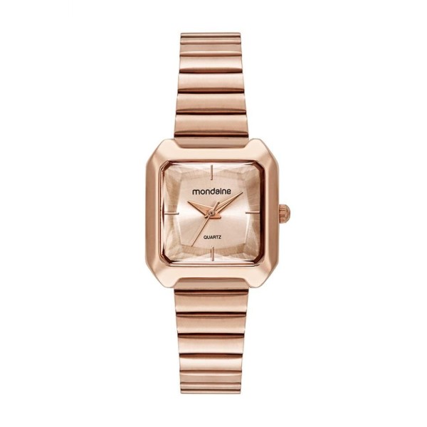 Relogio Mondaine Feminino Retangular Rosé