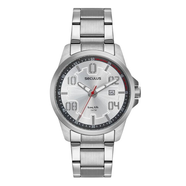 Encontraproduto.com.br - Relógio Seculus Masculino Ref: 44198g0svna2 Militar Prateado