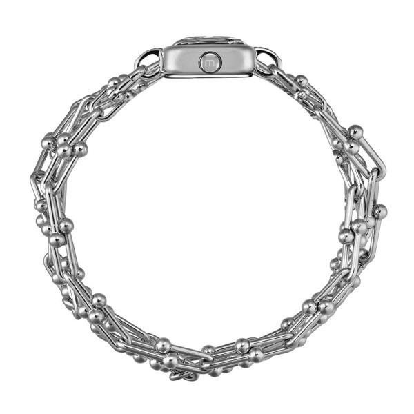 Encontraproduto.com.br - Relógio Mondaine Feminino Quadrado Corrente Versátil Prata