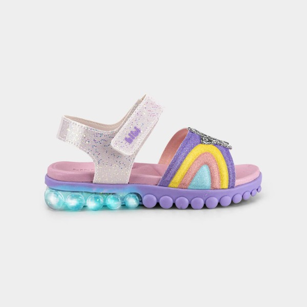 Encontraproduto.com.br - Sandália Infantil de Luz Bibi Summer Roller Light Branca de Estrela