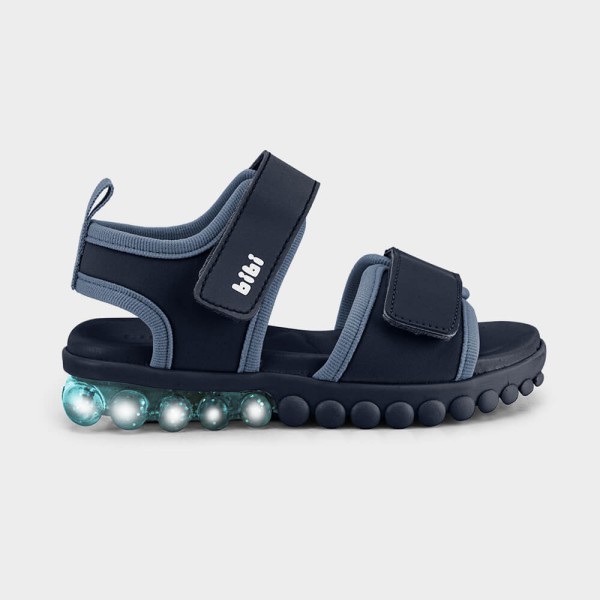 Encontraproduto.com.br - Sandália Infantil de Luz Bibi Summer Roller Light Azul