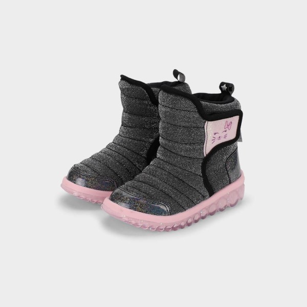 Encontraproduto.com.br - Bota Infantil Bibi Roller 2.0 Preta de Gatinho