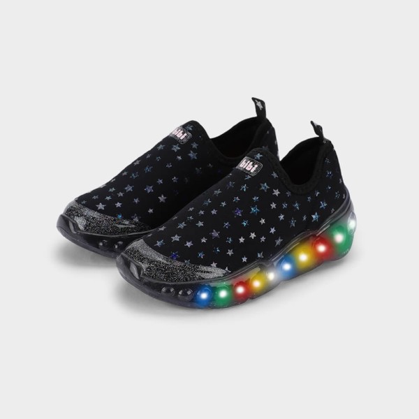 Encontraproduto.com.br - Tênis Infantil de Luz Bibi Roller Celebration 3.0 Preto