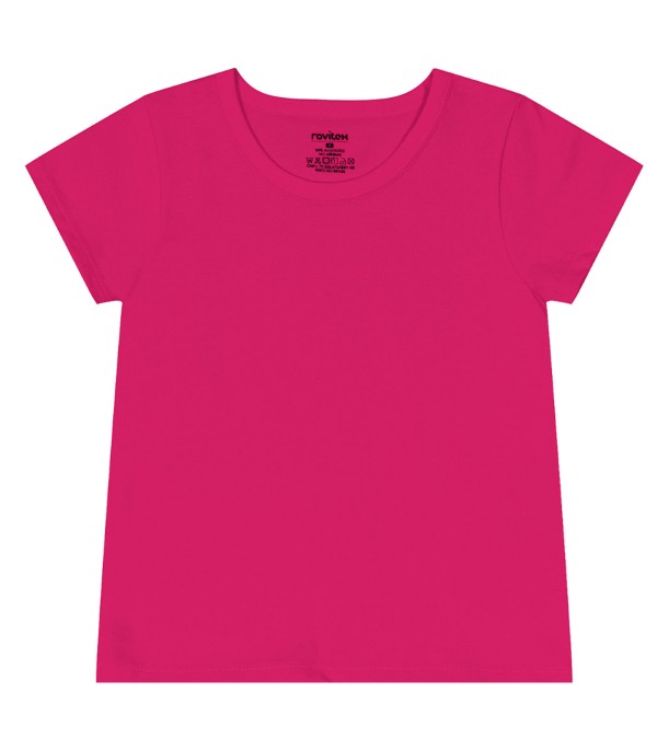 Encontraproduto.com.br - Blusa Básica Infantil Feminina Rovitex Kids Rosa