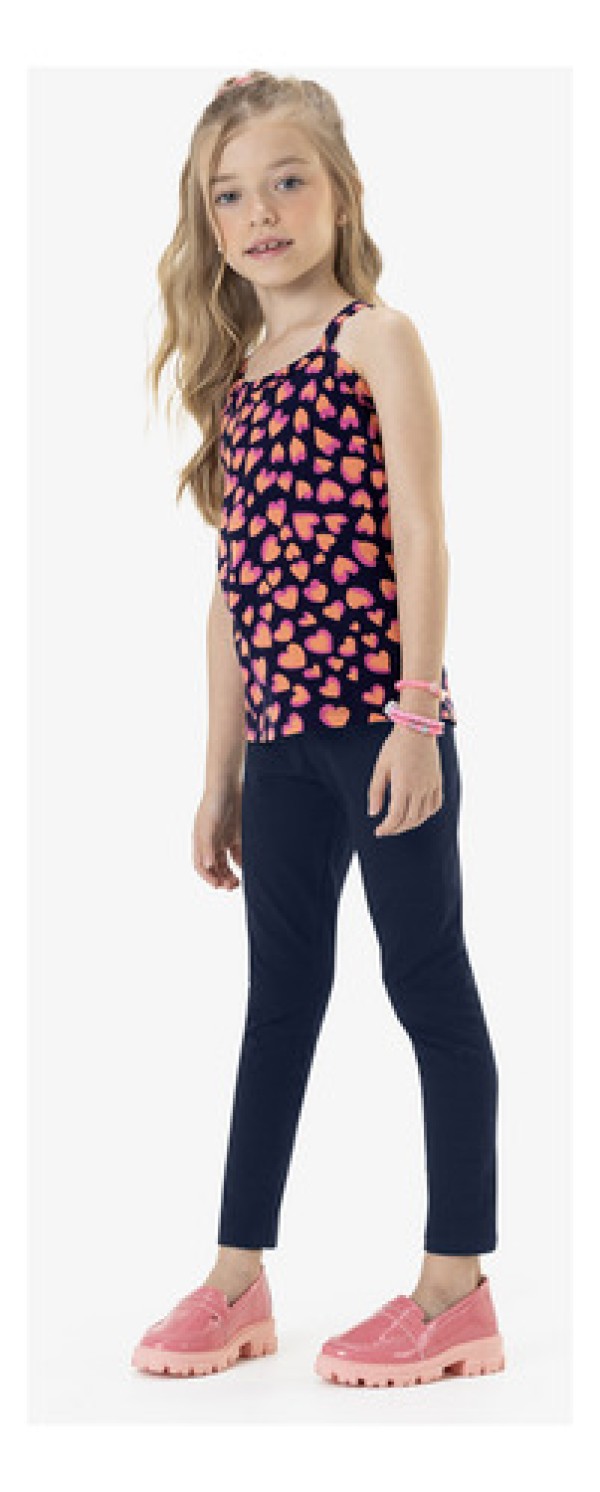 Encontraproduto.com.br - Calça Legging Infantil Feminina Rovitex Kids Azul