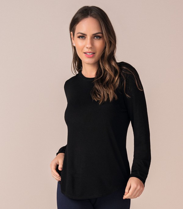 Blusa Feminina Manga Longa Rovitex Preto