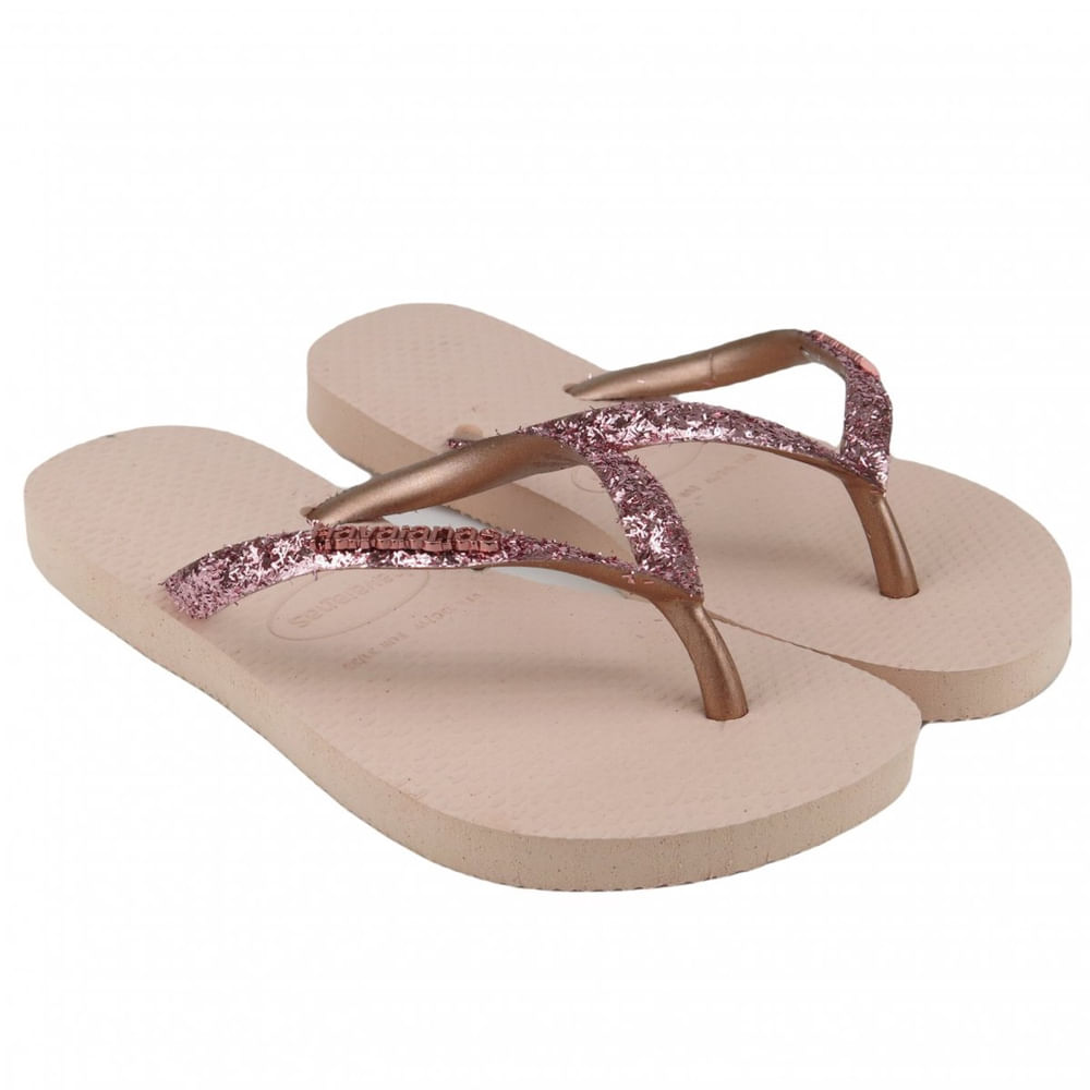 Sandália Havaianas Slim Glitter II Areia 29/30
