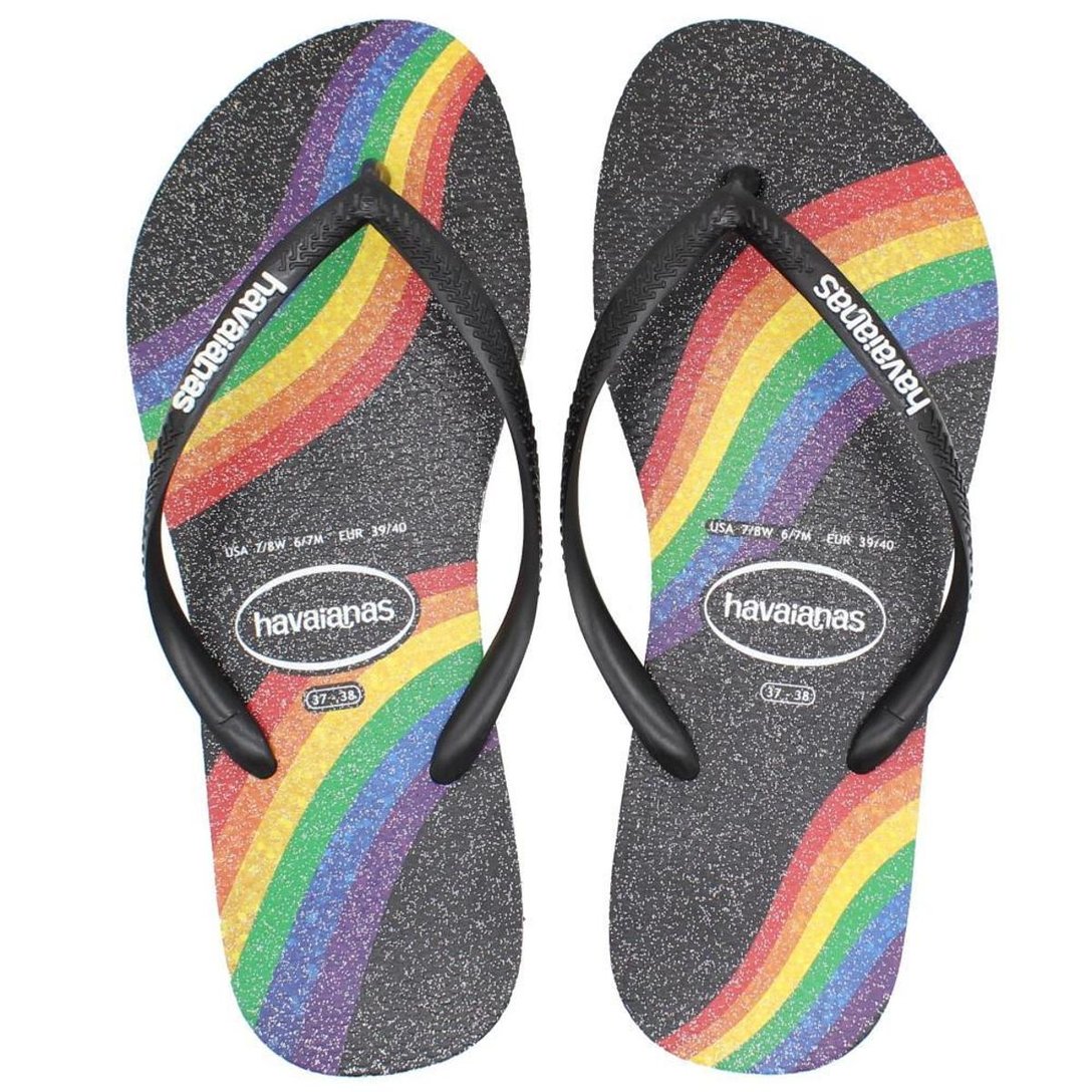 Encontraproduto.com.br - Sandália Havaianas Slim Pride Preto 33/34
