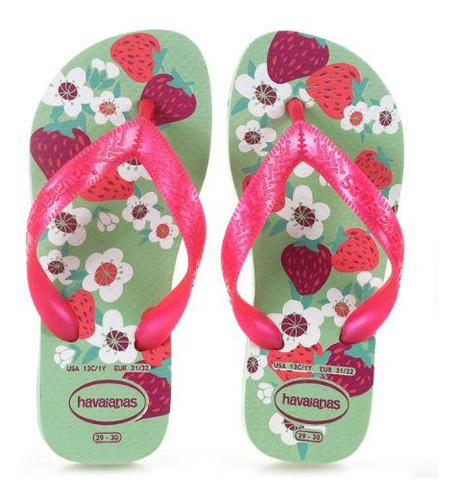 Sandália Havaianas Kids Flores Bege Palha 29/30
