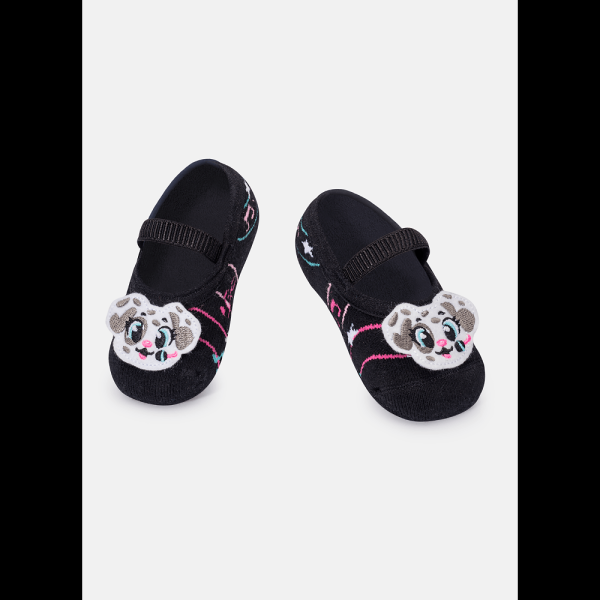 Encontraproduto.com.br - Meia Sapatilha com Antiderrapante Bebê Menina Dálmata