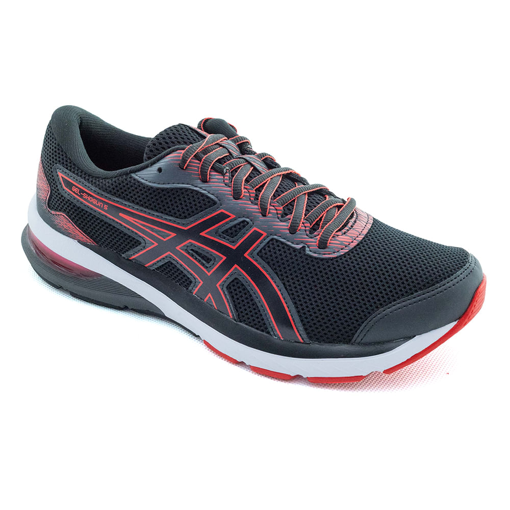 Tênis Asics Gel Shogun 5 Preto e Vermelho Masculino