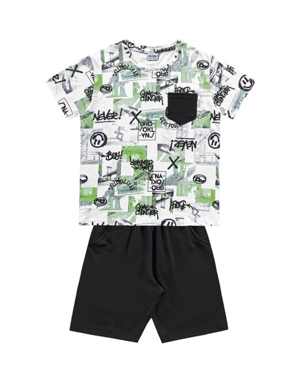 Conjunto Fakini Kids  Menino Verão Infantil 4/10 - 102202259