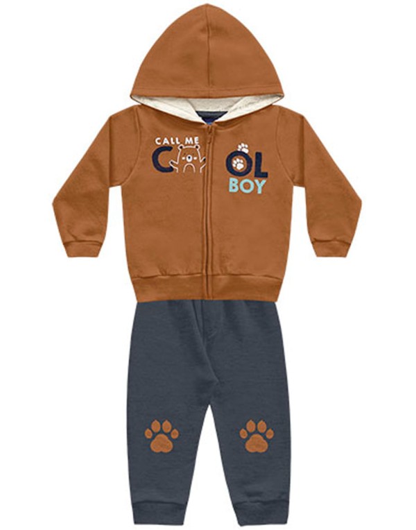 Conjunto Kiko e Kika Bebê Menino Inverno com Estampa Cool Boy P/G - 09291