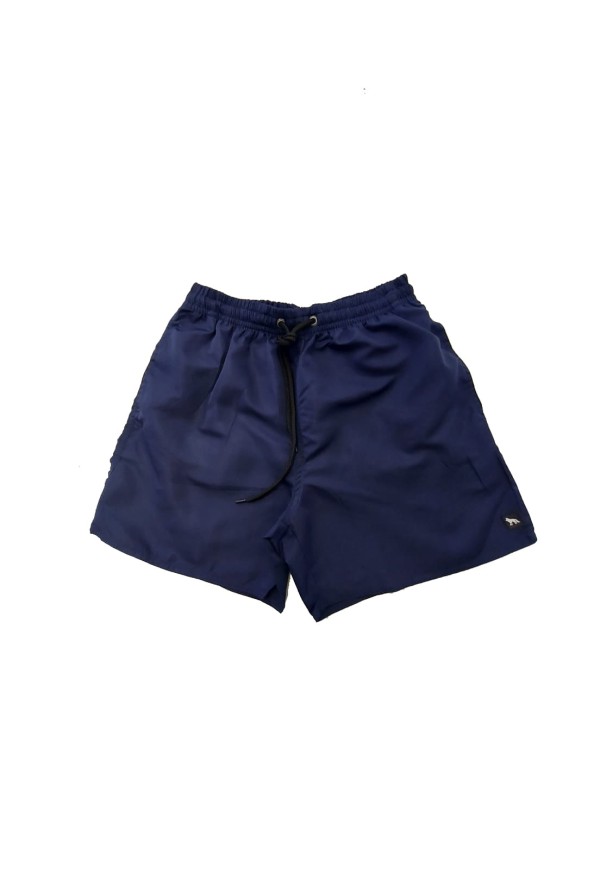 Shorts Boxer Acostamento Liso Azul