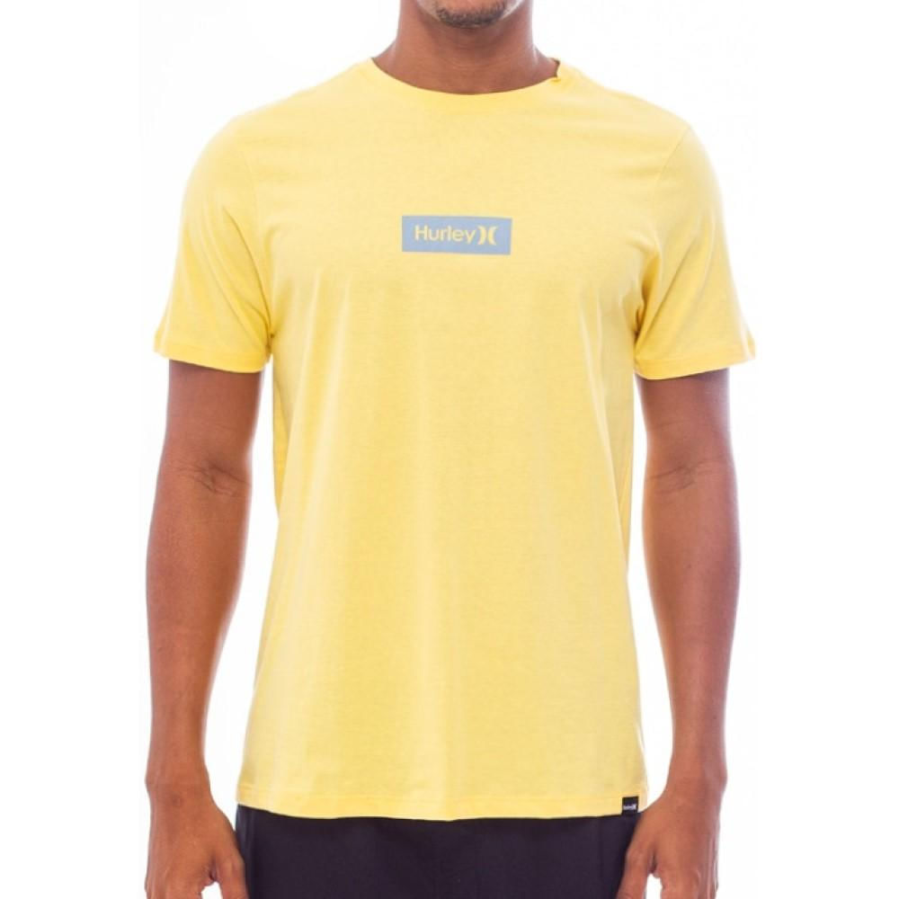 Camiseta Hurley Box SM25 Masculina Amarelo