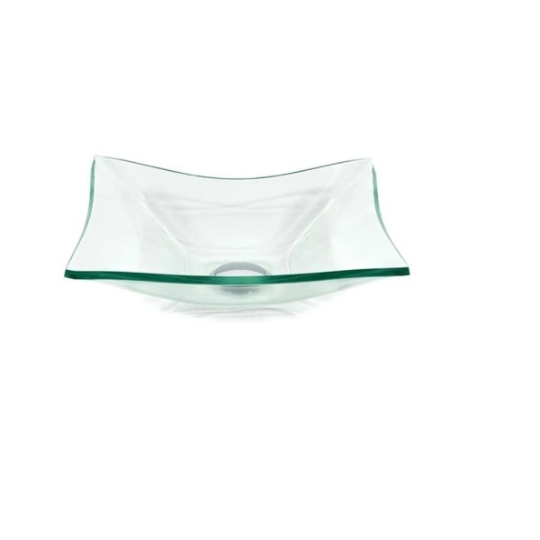 Cuba De Vidro Retangular 39cm X 32cm X 10cm Jateada