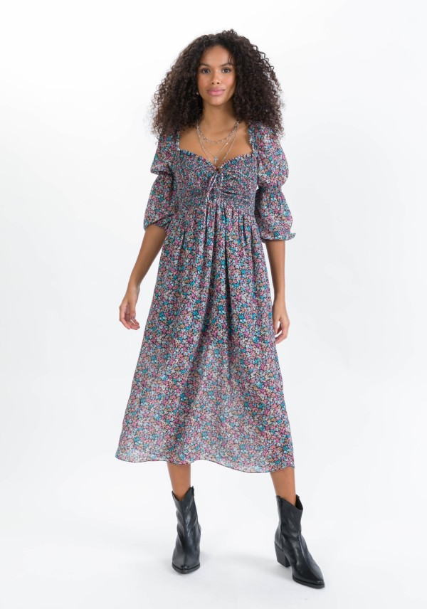 Encontraproduto.com.br - Vestido Super Midi Fluído