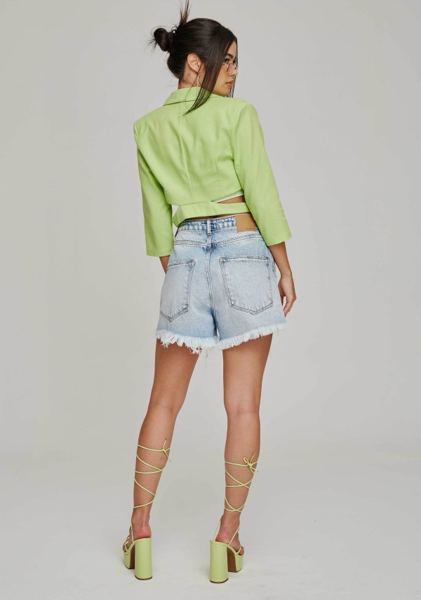 Encontraproduto.com.br - Blazer Cropped Cut Off