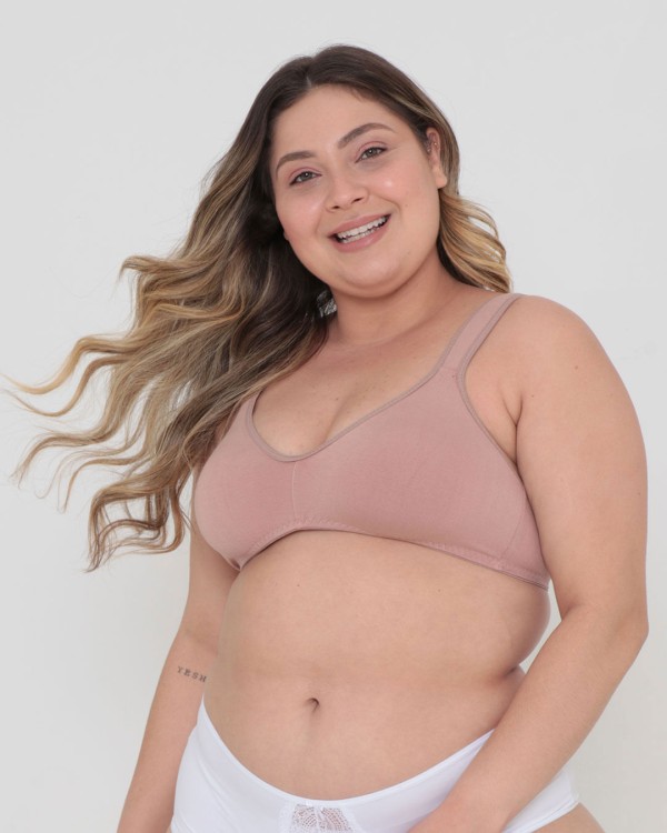 Encontraproduto.com.br - Sutiã Plus Size Feminino Duloren Sem Bojo Rosa