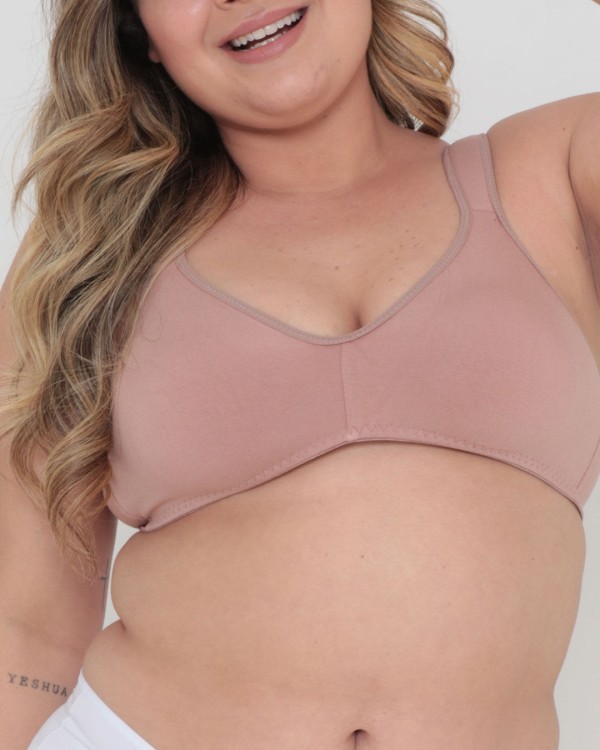 Encontraproduto.com.br - Sutiã Plus Size Feminino Duloren Sem Bojo Rosa