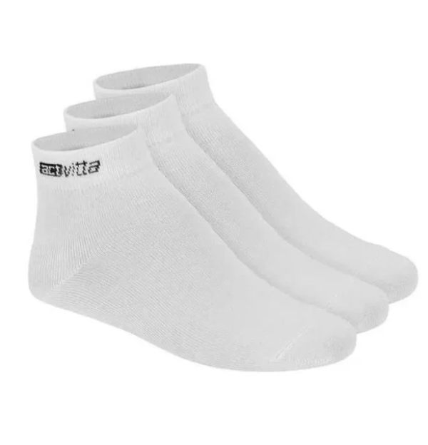 Meia Casual Tripack Actvitta Branco Feminino