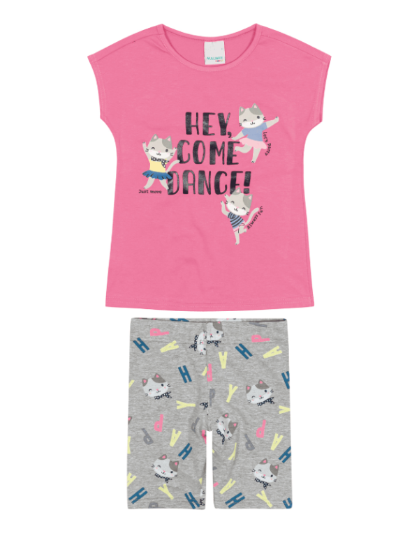 Encontraproduto.com.br - Conjunto Malwee Kids Infantil Menina Verão com Estampa Sortida Happy 4/8 - 1000087973