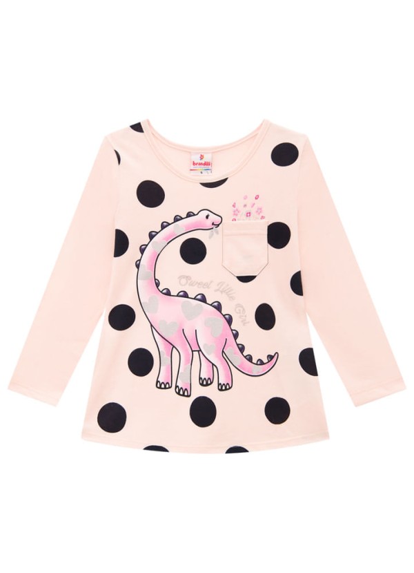 Encontraproduto.com.br - Conjunto infantil menina com estampa de dinossauro Brandili