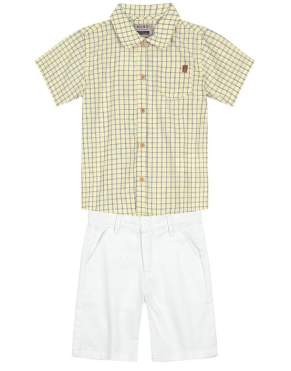 Conjunto Mundi Juvenil Menino Verão Estampa Xadrez 12/16 - 35791