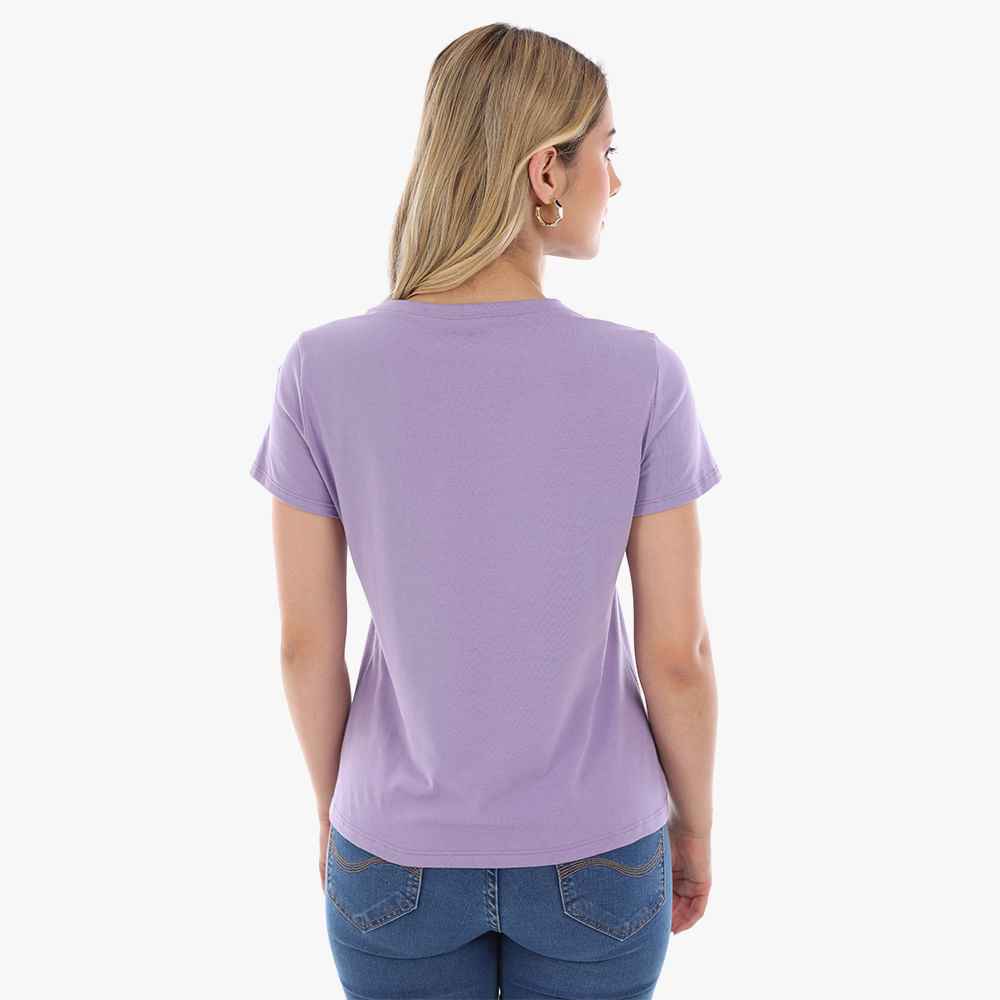 Camiseta Meia Malha Manga Curta Feminina