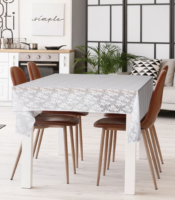 Encontraproduto.com.br - Toalha de Mesa de Renda 4 Lugares Rovitex Bege
