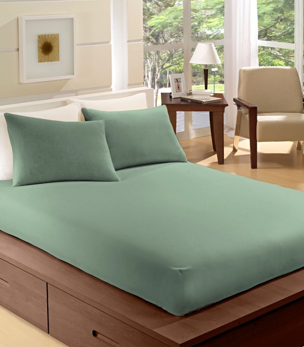 Encontraproduto.com.br - Lençol Solteiro Com Elástico Avulso Camesa Verde