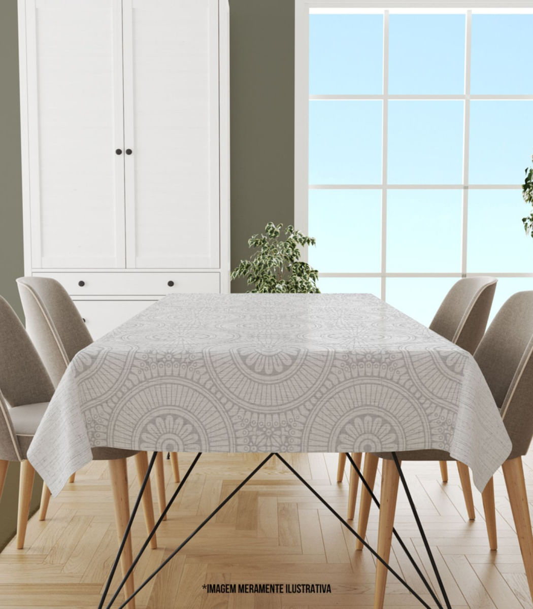 Encontraproduto.com.br - Toalha De Mesa Retangular 6 Lugares Wevans Branco