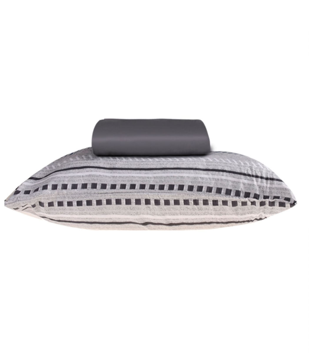 Jogo De Cama Microfibra Queen Panosul Cinza