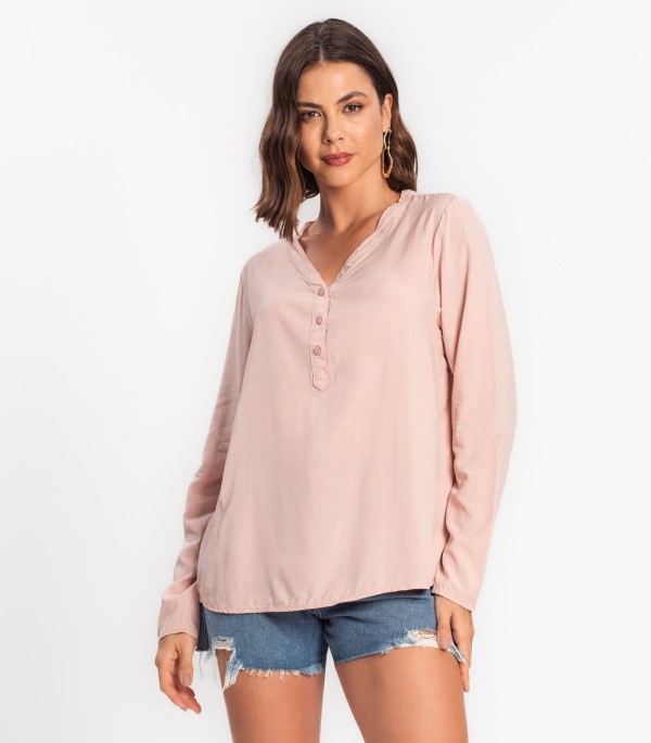 Blusa Feminina Manga Longa Rovitex Rosa