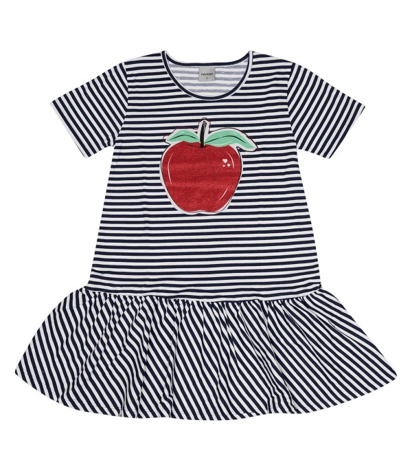 Encontraproduto.com.br - Vestido Infantil Maçã Rovitex Kids Azul