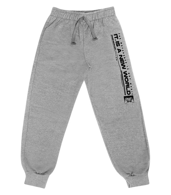Calça Infantil Masculina New World Rovitex Kids Cinza