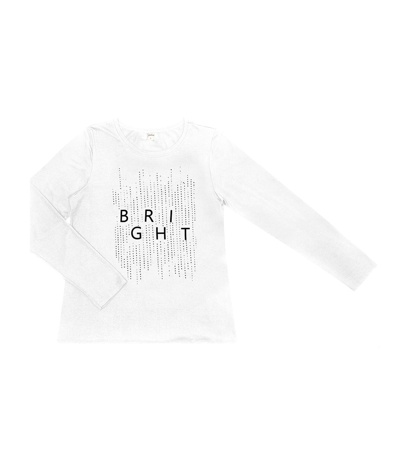 Encontraproduto.com.br - Blusa Manga Longa Estampada Rovitex Branco